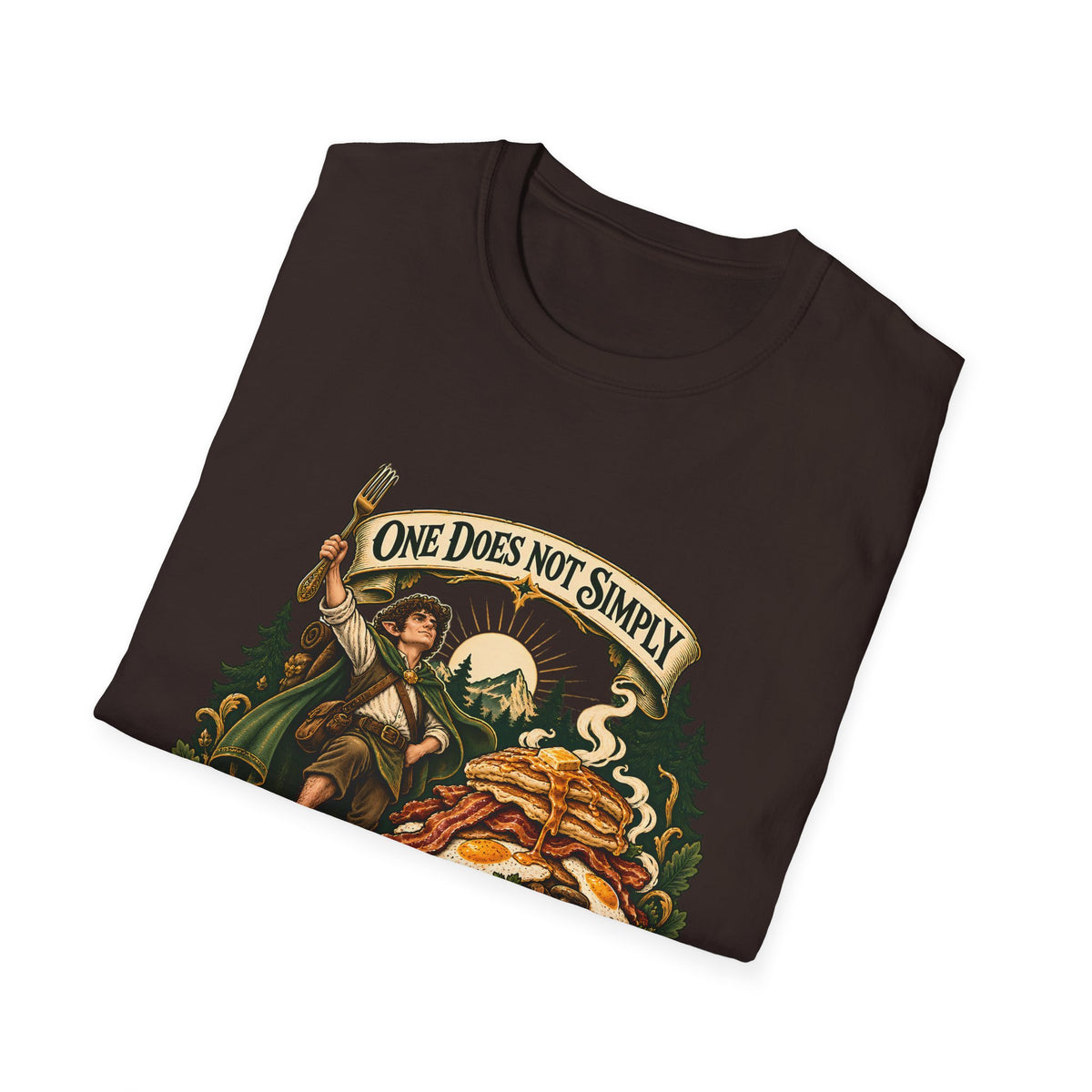 One Does Not Simply Skip Second Breakfast | Funny Hobbit Breakfast Graphic
