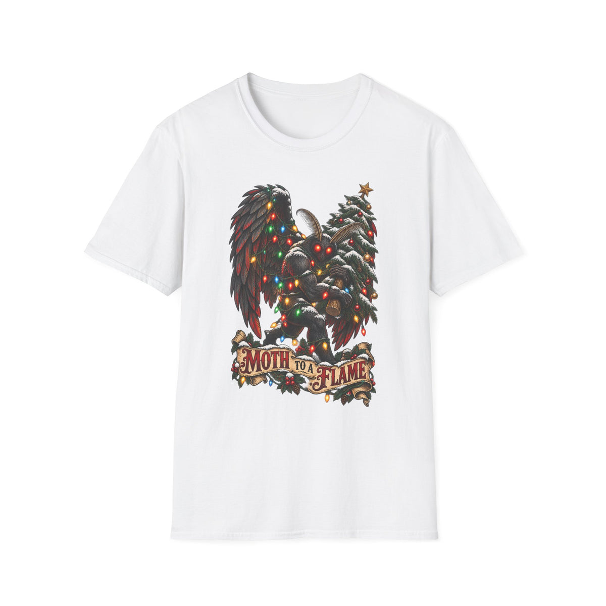 Moth to a Flame | Mothman | Christmas T Shirt