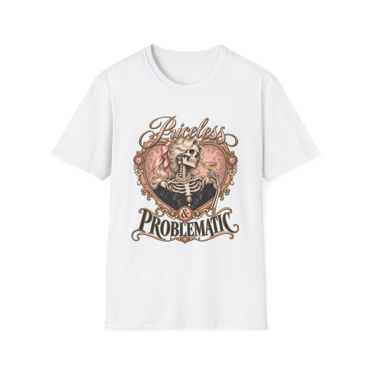 Priceless & Problematic Skeleton Heart Tee