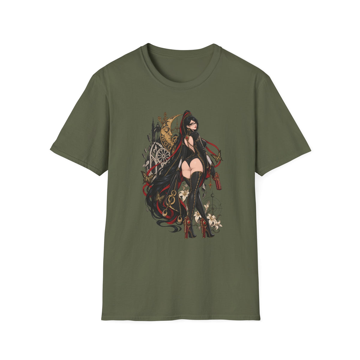 Bayonetta | Sexy Videogame Pin Up Girl | Back view Graphic Shirt