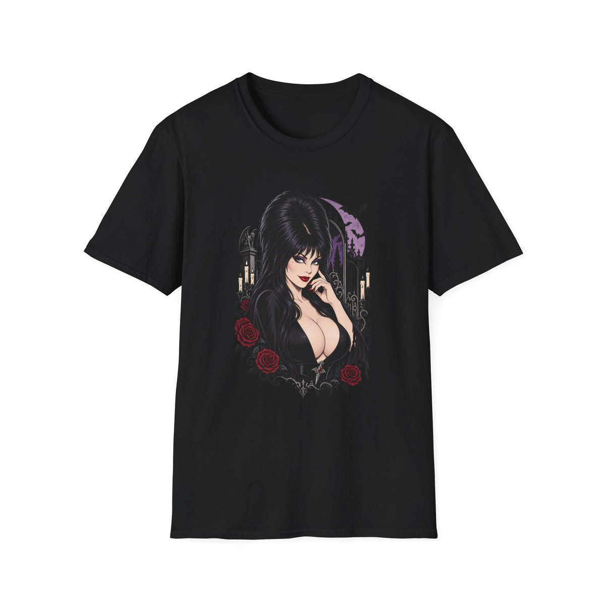 Elvira | Mistress of the Dark | Gothic Vampyress Pinup Girl | Sexy Halloween T-Shirt