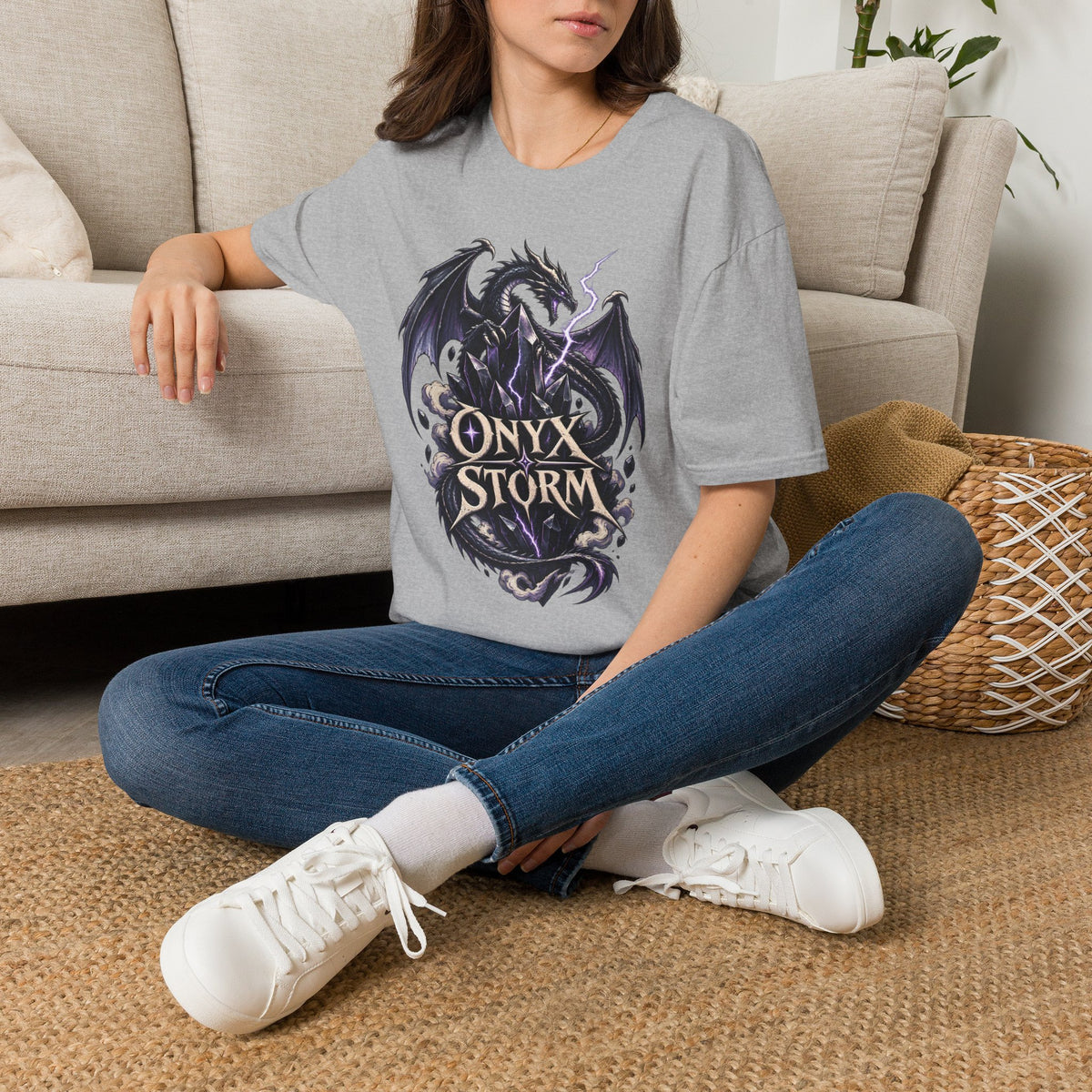 Onyx Storm | Fantasy Book Readers Dragon T-Shirt