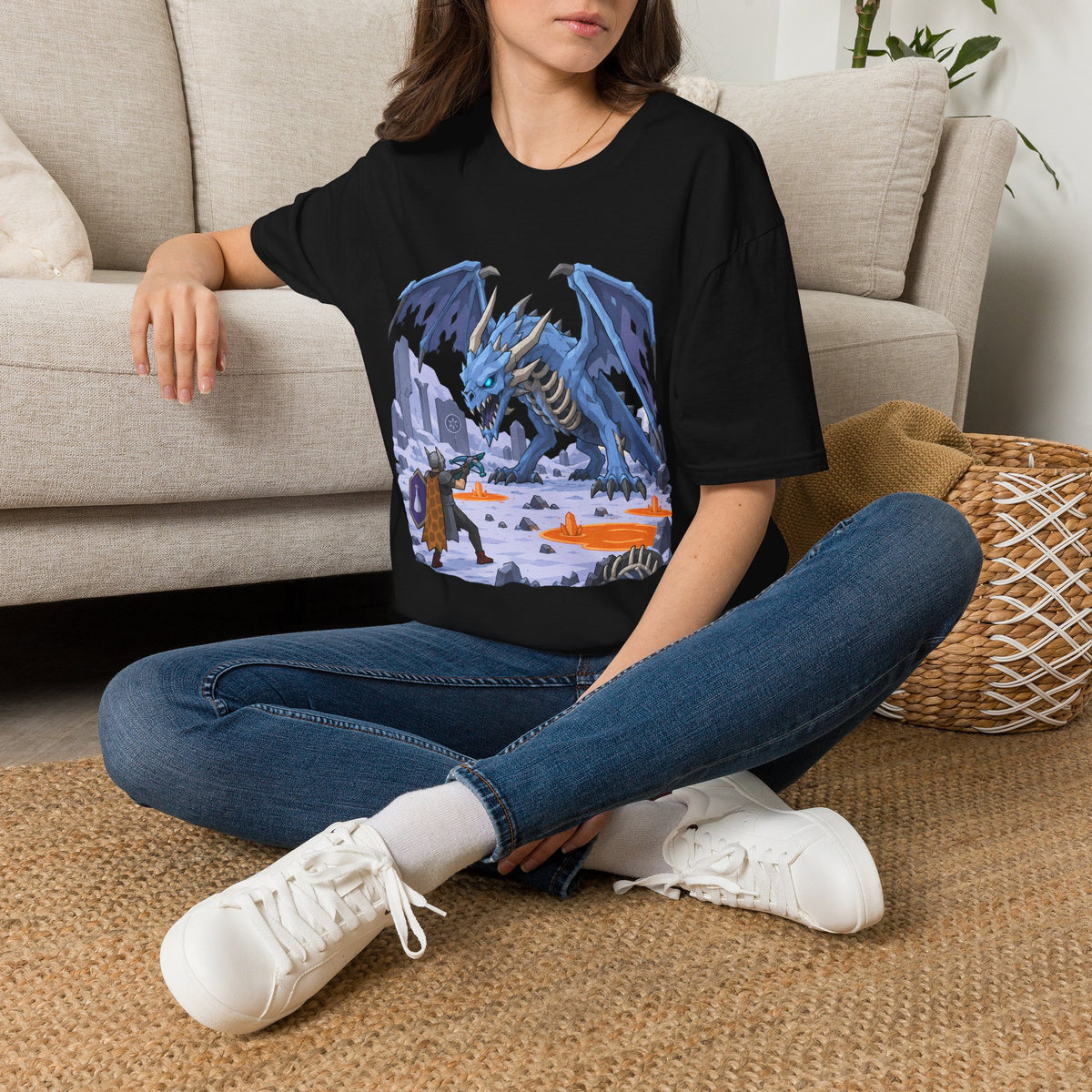 Vorkath Blue Ice Dragon T-Shirt - Fantasy Dragon Graphic Tee