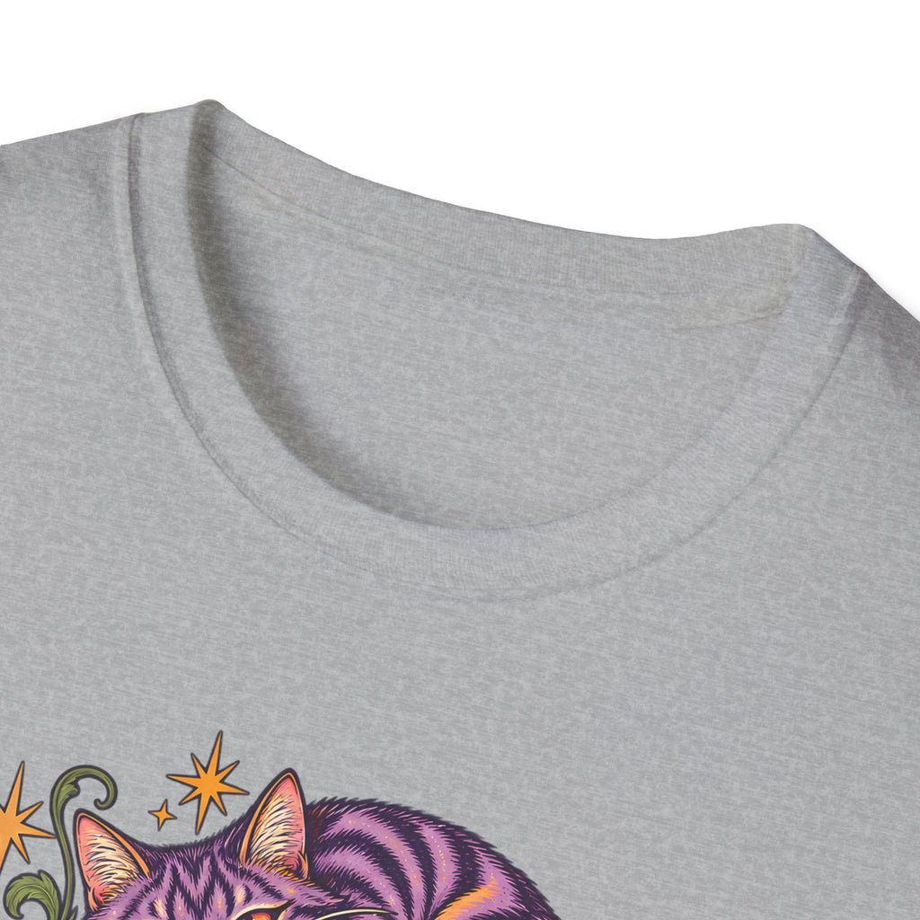 Cheshire Cat | Curiouser & Curiouser | Whimsical Mushroom Design Graphic Shirt