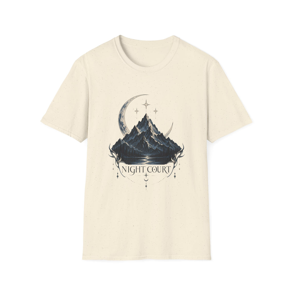 Night Court Mountain | ACOTAR Book Crescent Moon & Stars Graphic