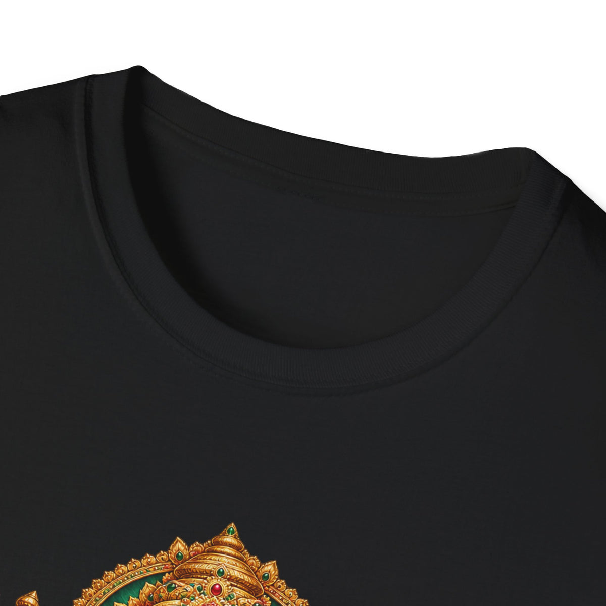 Ganesha Hindu Deity T-Shirt, Elephant God Lotus Illustration