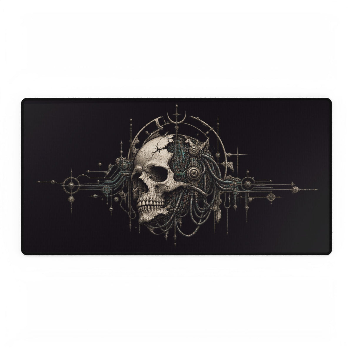 Cyber Skull | Gothic Tech Gaming Mousepad