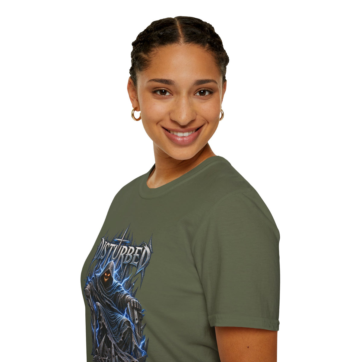 Disturbed | Storm Throne | The Guy | Grim Reaper Band T-Shirt