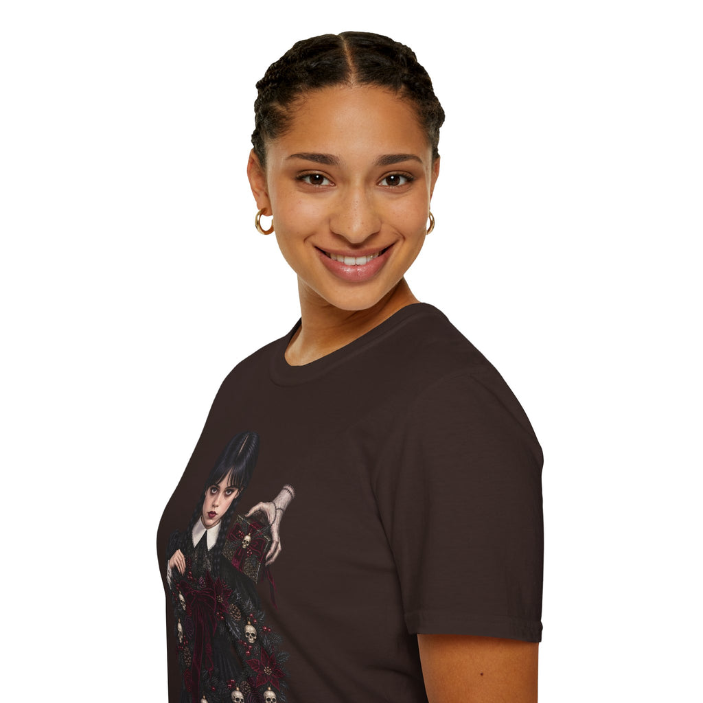Wednesday Addams | Gothic Chrismtas Portrait T-Shirt