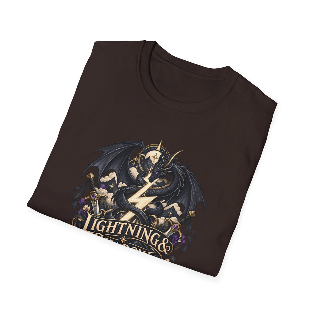 Lightning & Shadow | Onyx Storm Book Inspired Fantasy Dragon T-Shirt