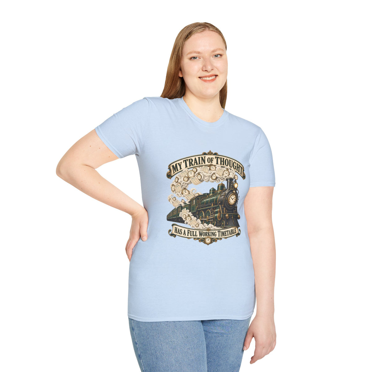 Train of Thought Vintage Steam Engine T-Shirt | My Train of Thought Has a Full Working Timetable
