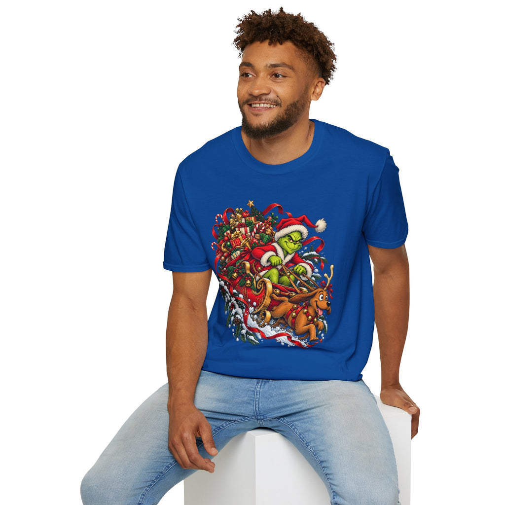 Grinch & Max Sleigh Ride | Funny Christmas T Shirt