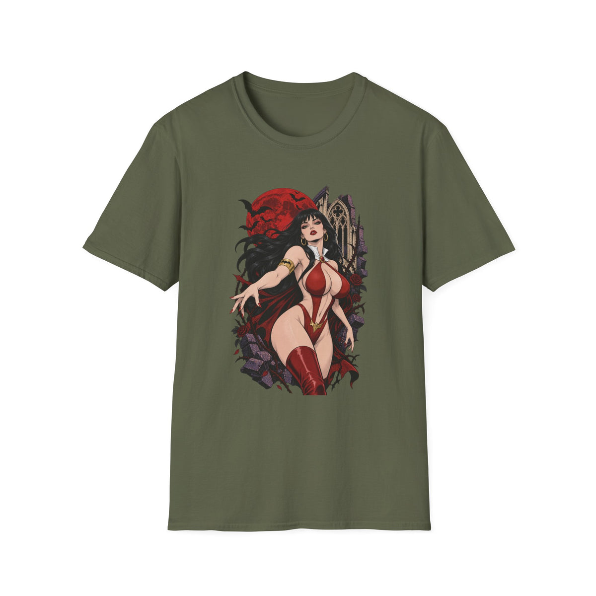 Vampirella | Sexy Vampire Queen | Pin Up Girl | Sexy Halloween Graphic T-Shirt