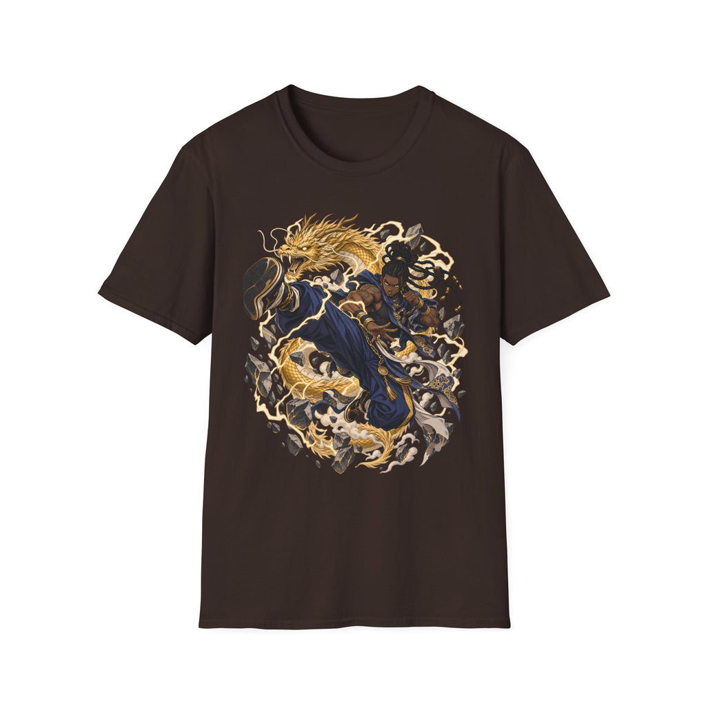 Golden Dragon | Ninja Dragon Kick | Martial Arts Warrior T Shirt