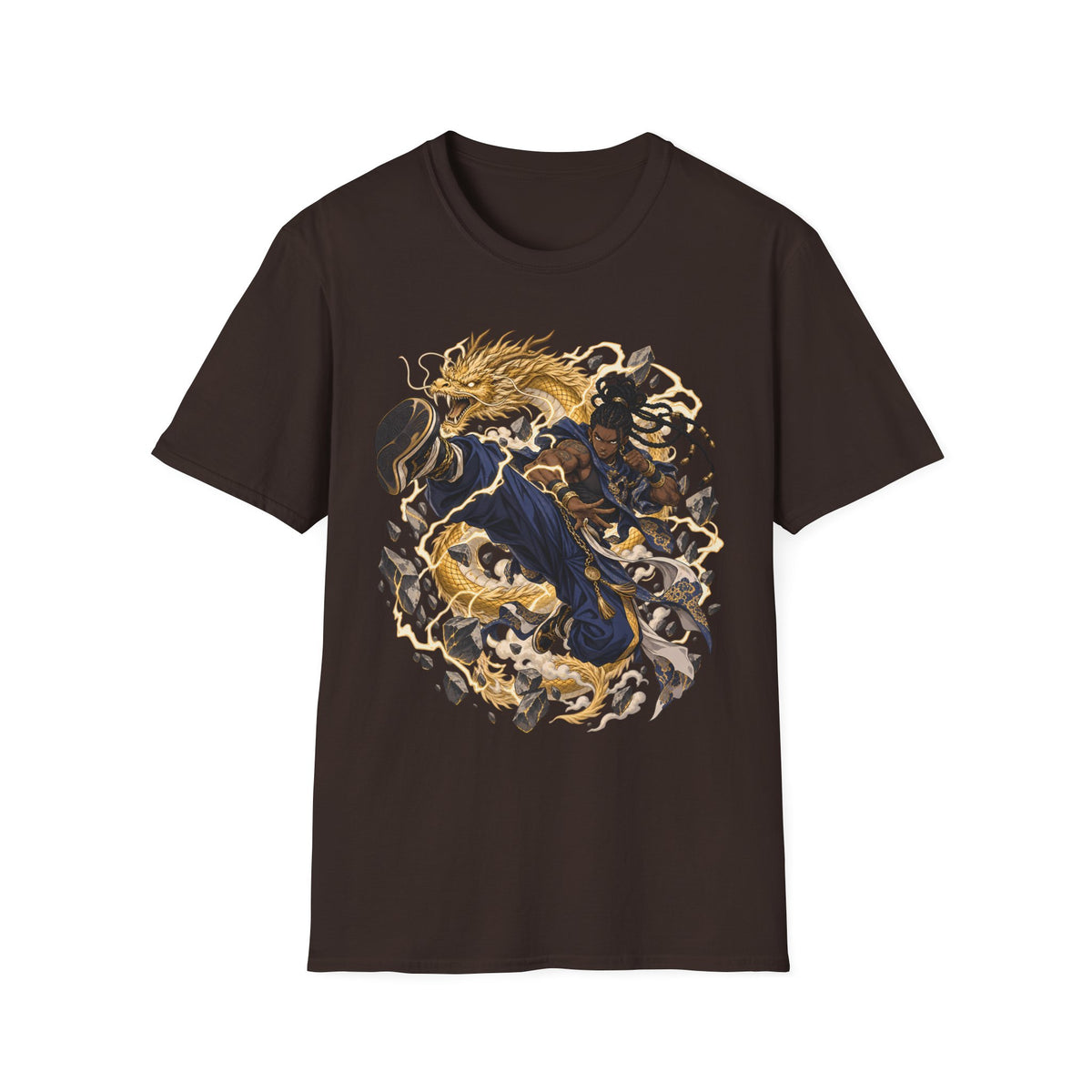 Golden Dragon | Ninja Dragon Kick | Martial Arts Warrior T Shirt