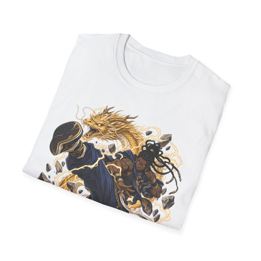 Golden Dragon | Ninja Dragon Kick | Martial Arts Warrior T Shirt
