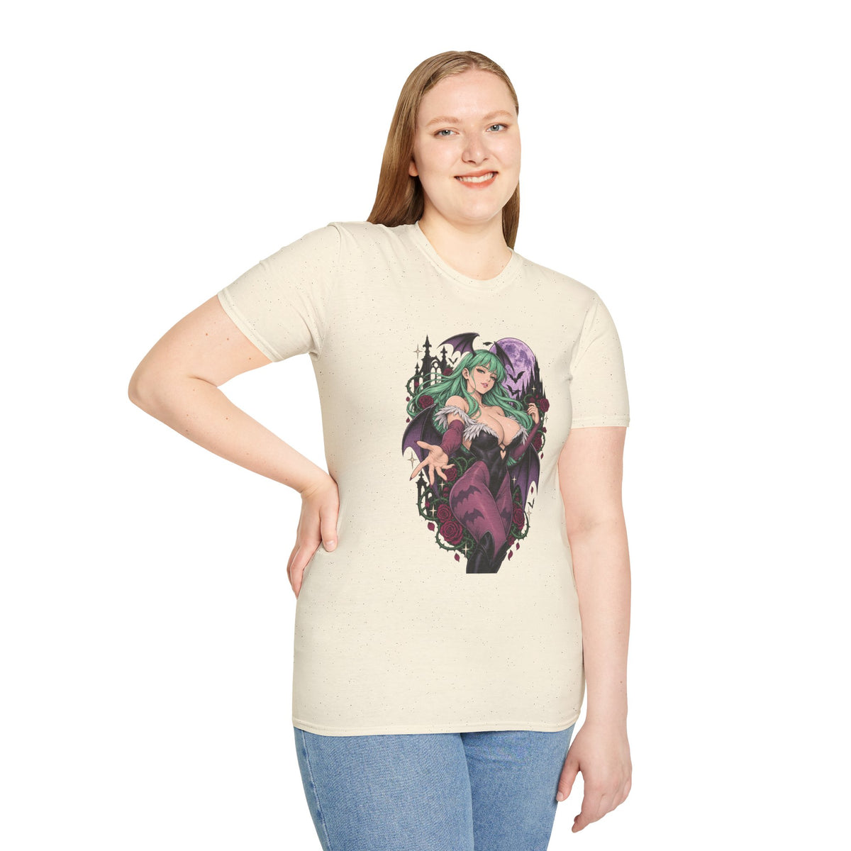 Morrigan | Sexy Succubus Pin Up Girl | Gothic Sorceress Halloween Gamer T-Shirt