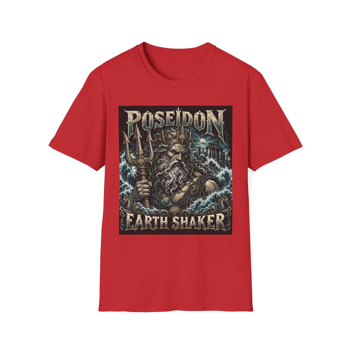 Poseidon Earth Shaker T-Shirt — Mythic Trident Ocean Graphic Tee
