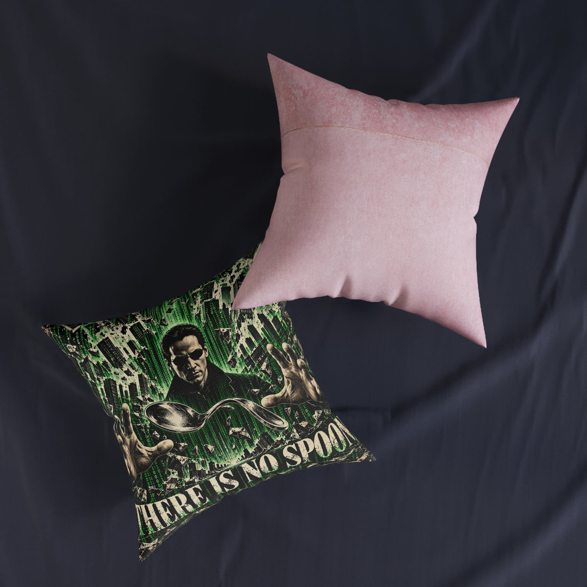 There Is No Spoon Sci Fi Cyberpunk Cushion | Decorative Sofa Pillow
