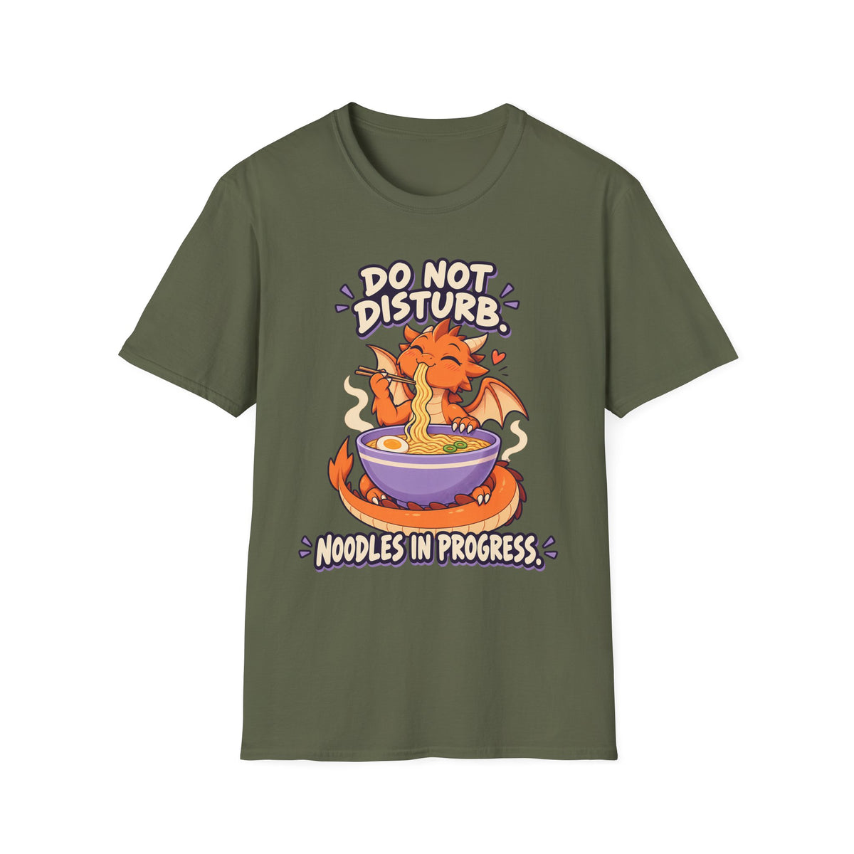 Do Not Disturb | Cute Ramen Eating Dragon Graphic Shirt