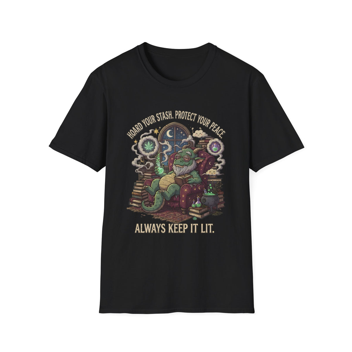 Dragon Stoner - 'Always Keep It Lit' - Psychedelic Chill Graphic Tee