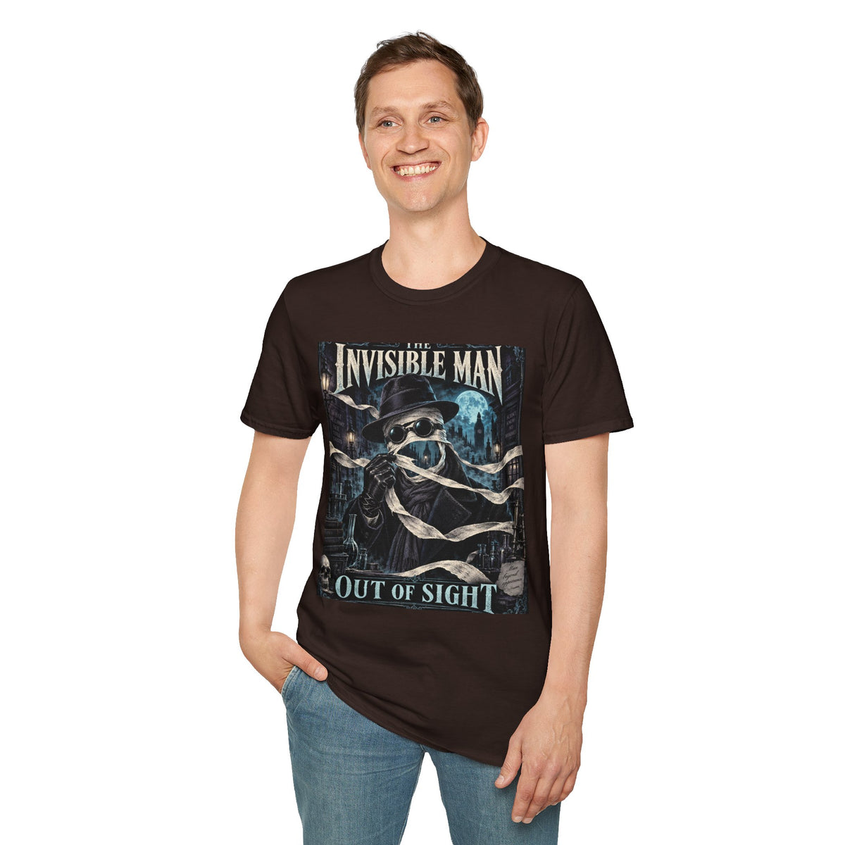 Invisible Man Graphic T-Shirt — Vintage Horror Novel Design