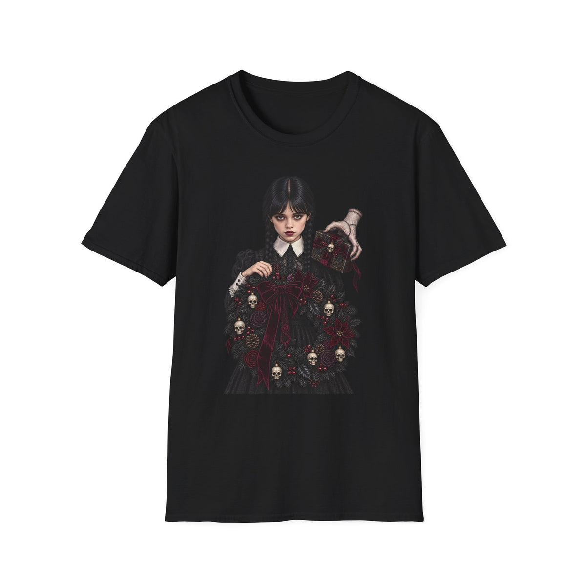 Wednesday Addams | Gothic Chrismtas Portrait T-Shirt