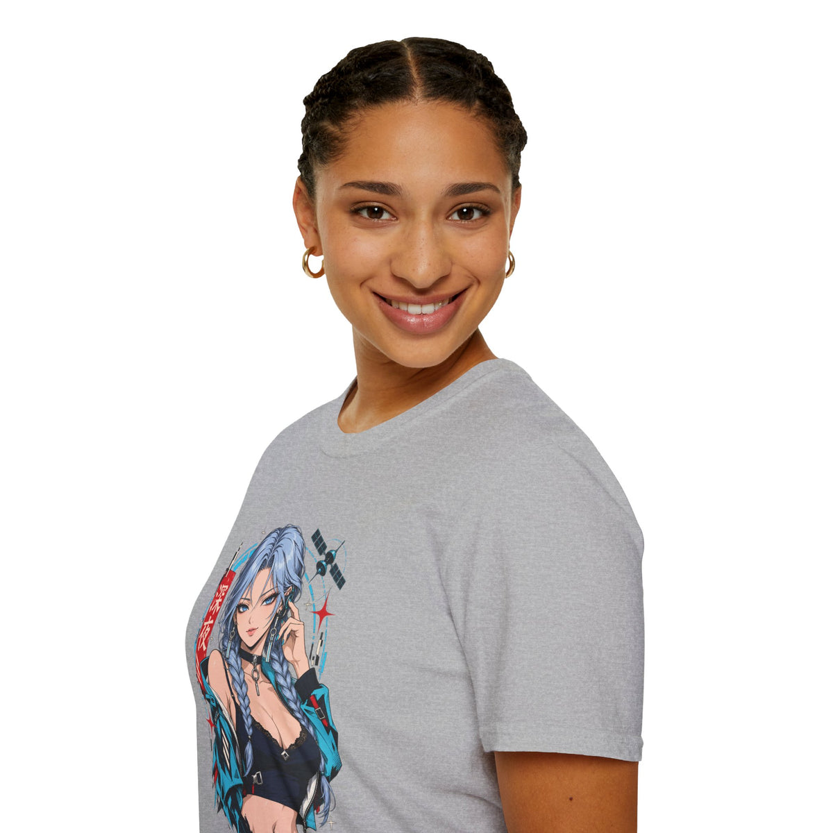 Ice | Sexy Anime Cyber Pin Up Girl Graphic T-Shirt