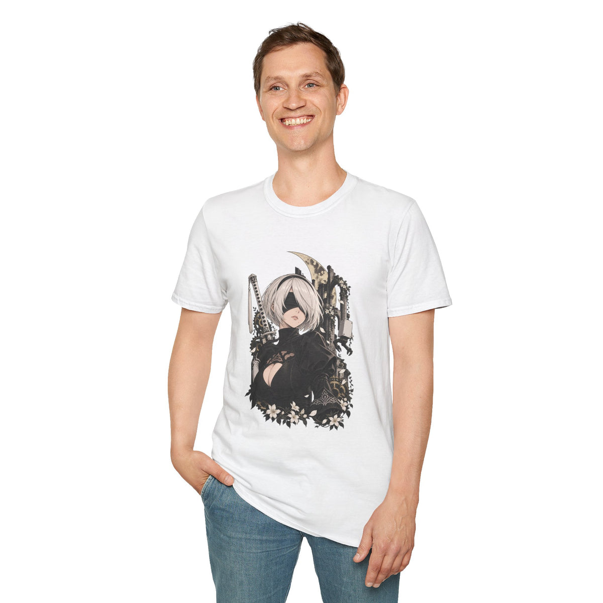 2B | Nier Automata | Anime Character Gothic T-Shirt
