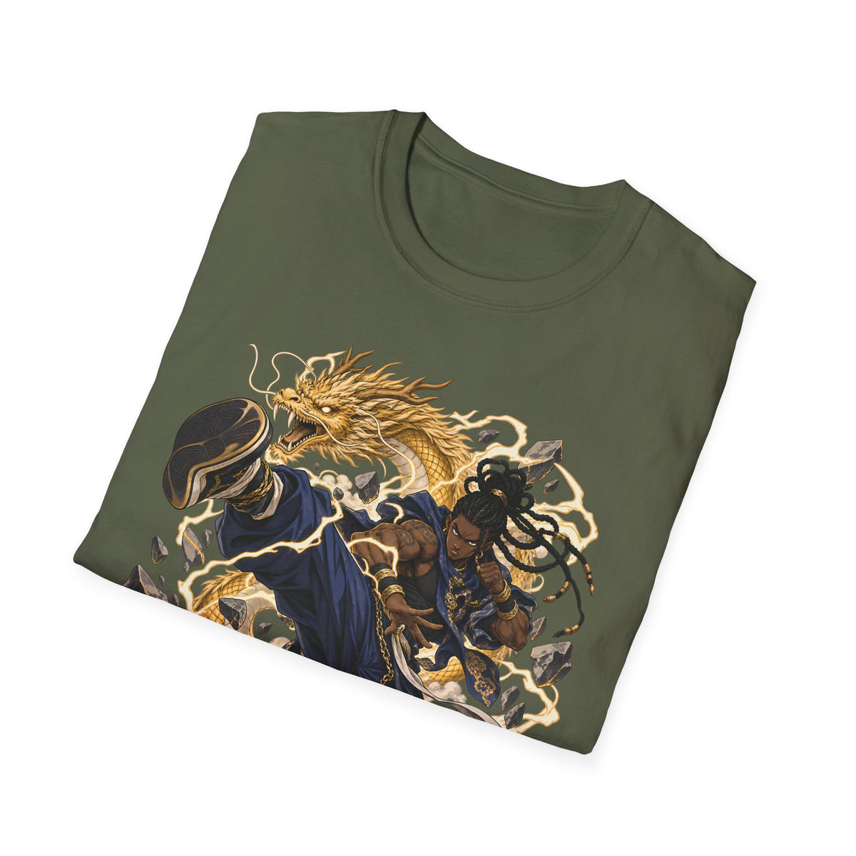 Golden Dragon | Ninja Dragon Kick | Martial Arts Warrior T Shirt