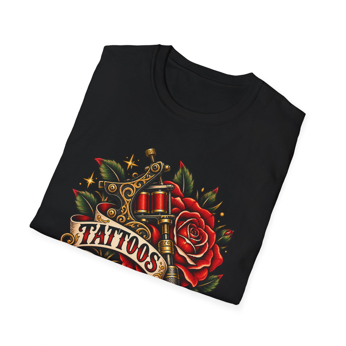 Tattoos Are My Therapy Rose Tattoo Machine T-Shirt Design