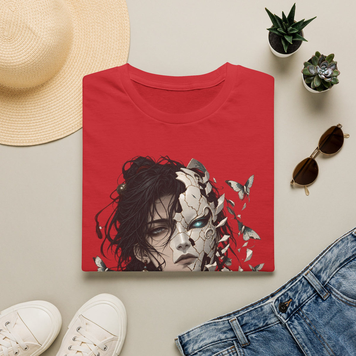 Mask Unfurls | Japanese Anime Style Mask Graphic Shirt