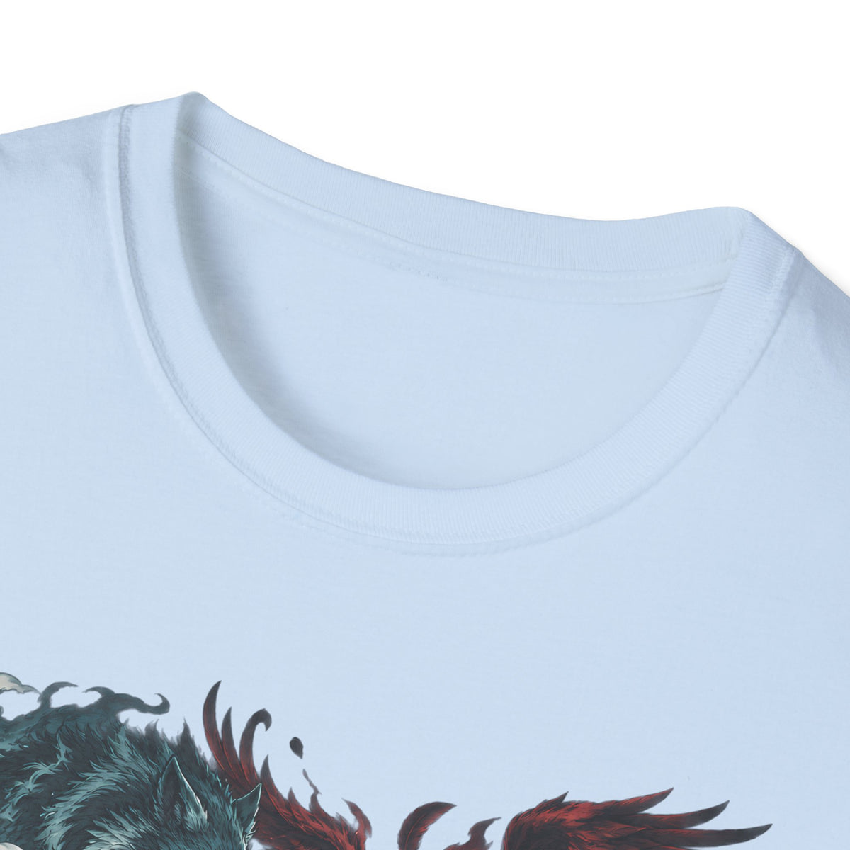 Yin Yang | Wolf Demon vs Phoenix | Japanese Anime Ninja T Shirt