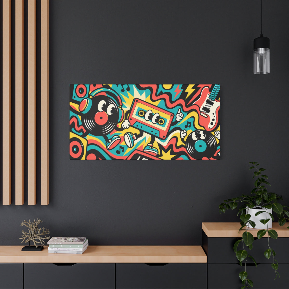 Wall art | Mixtape Madness: Retro Music Pop Art Print