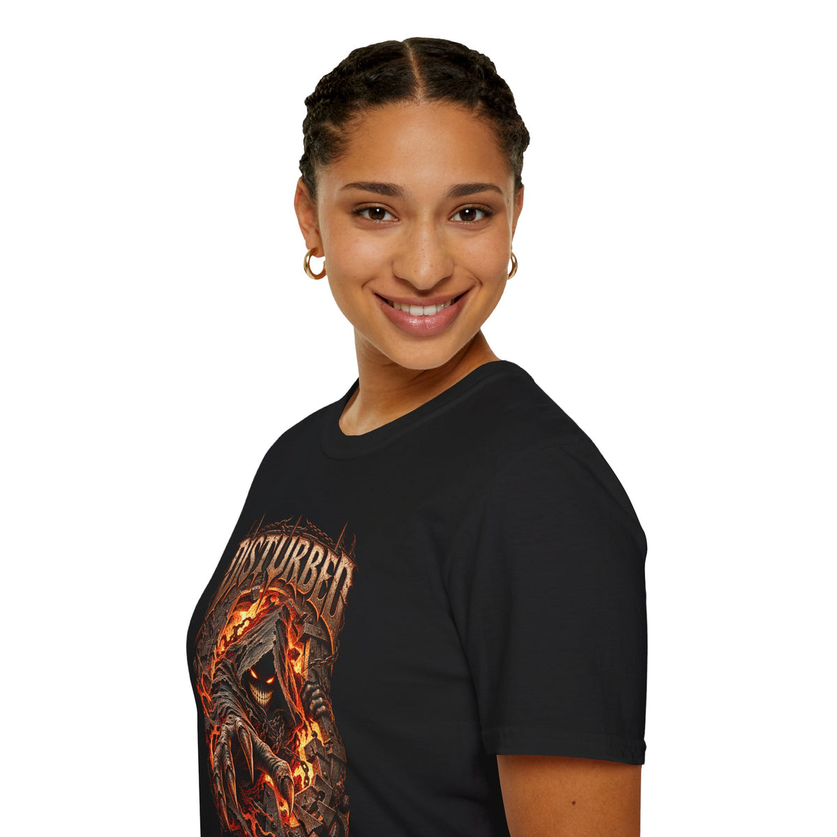 Disturbed | The Guy | Flaming Heavy Metal Band T-Shirt
