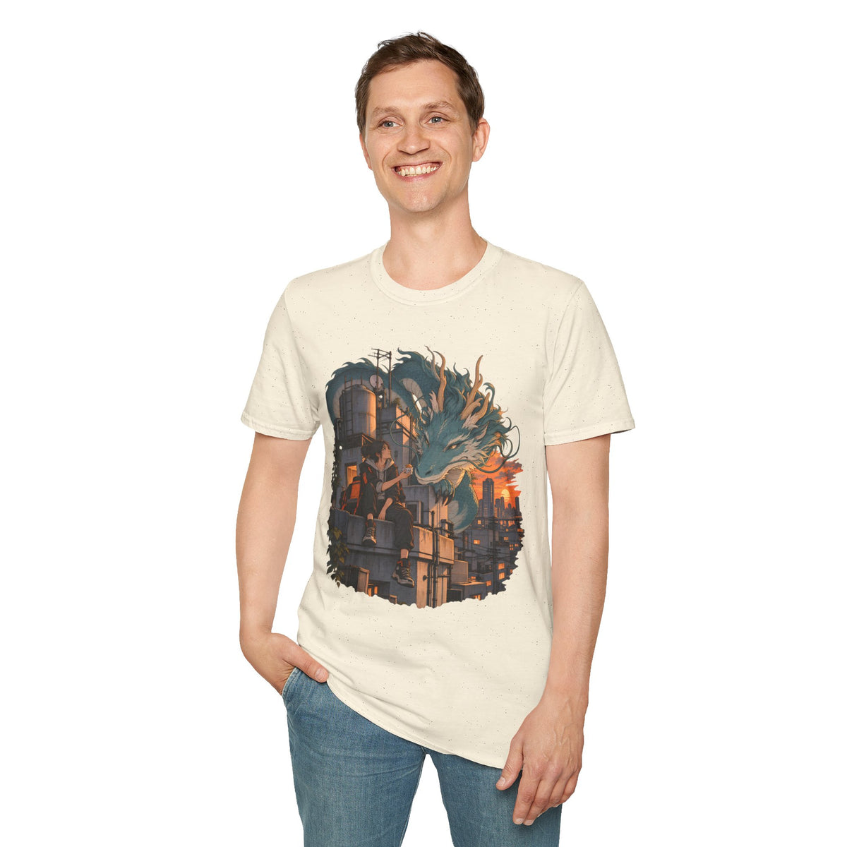 Serpent Cityscape | Urban Japanese Dragon T-Shirt