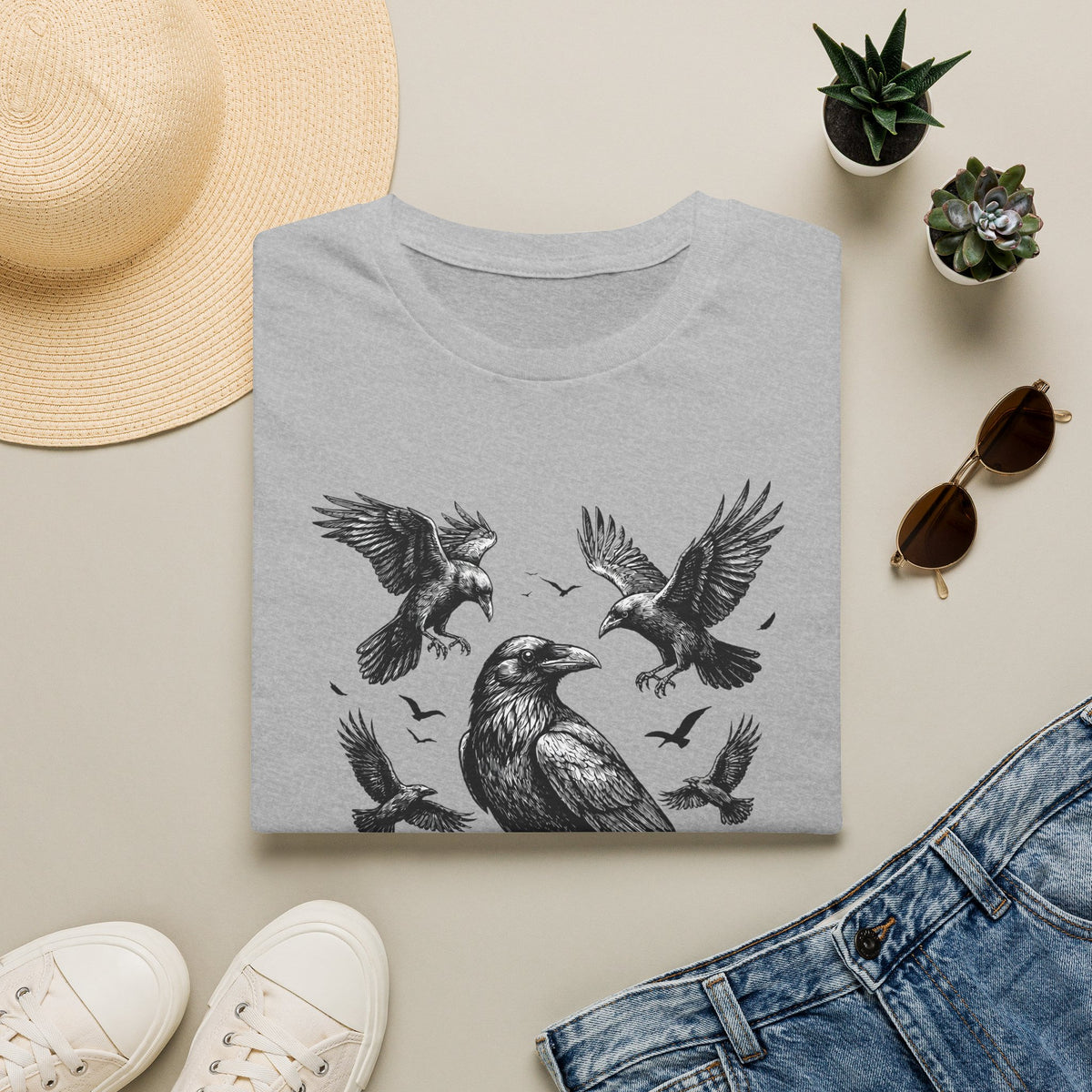 Murder of Crows - Gothic / Dark Fantasy Crow T-Shirt