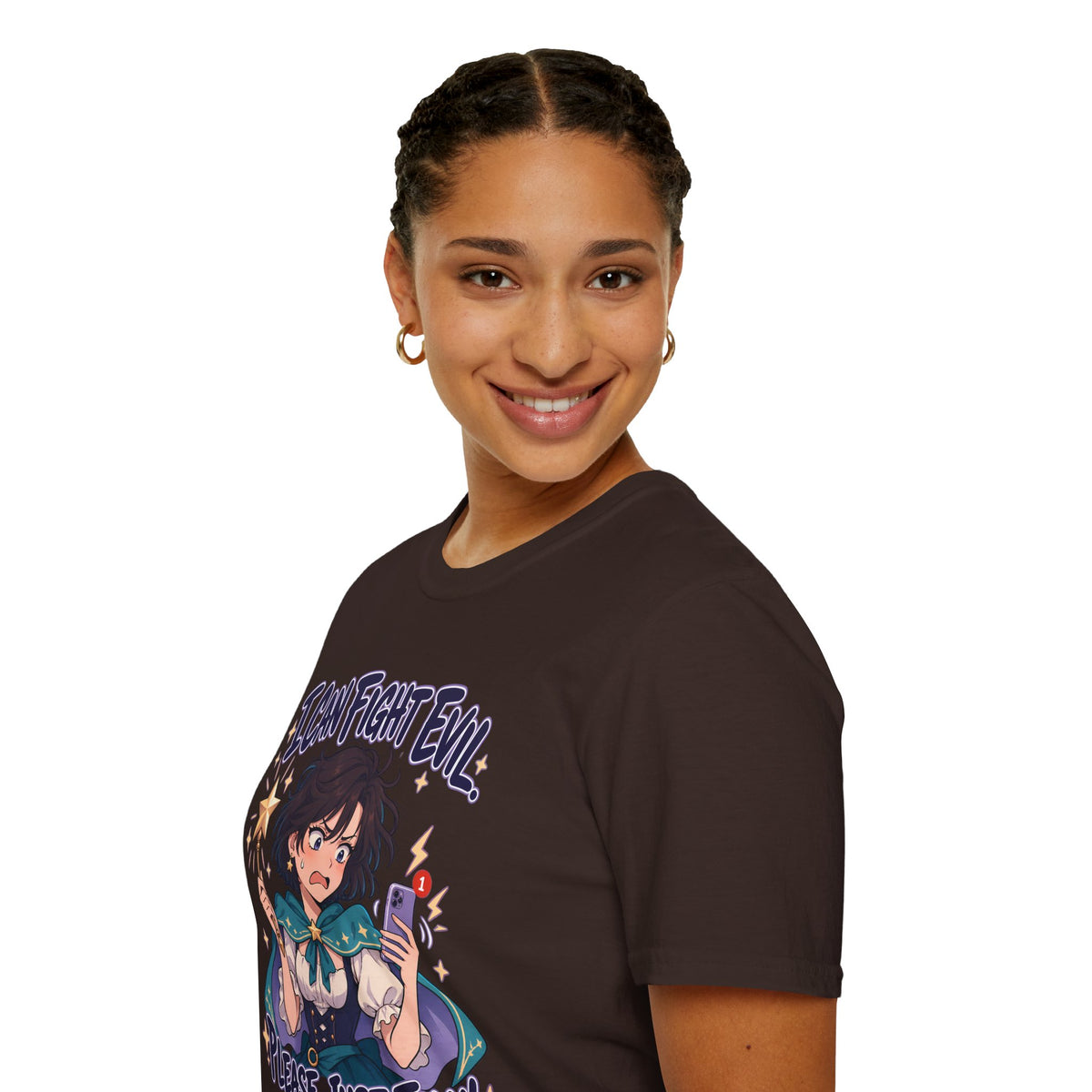 Working Witch | I Can Fight Evil, Please Just Email | Cute Anime T Shirt