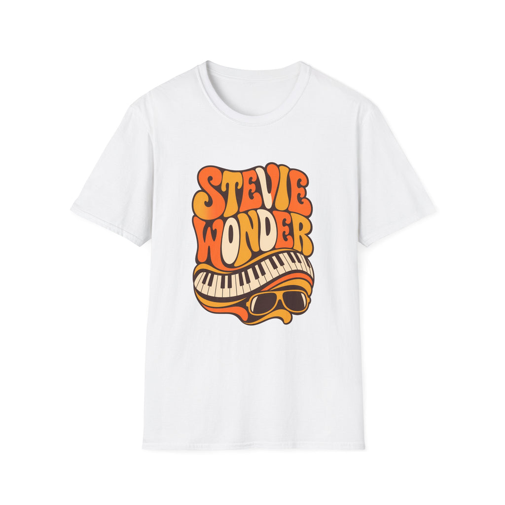 Stevie Wonder Piano Psychedelic Retro Band T-Shirt
