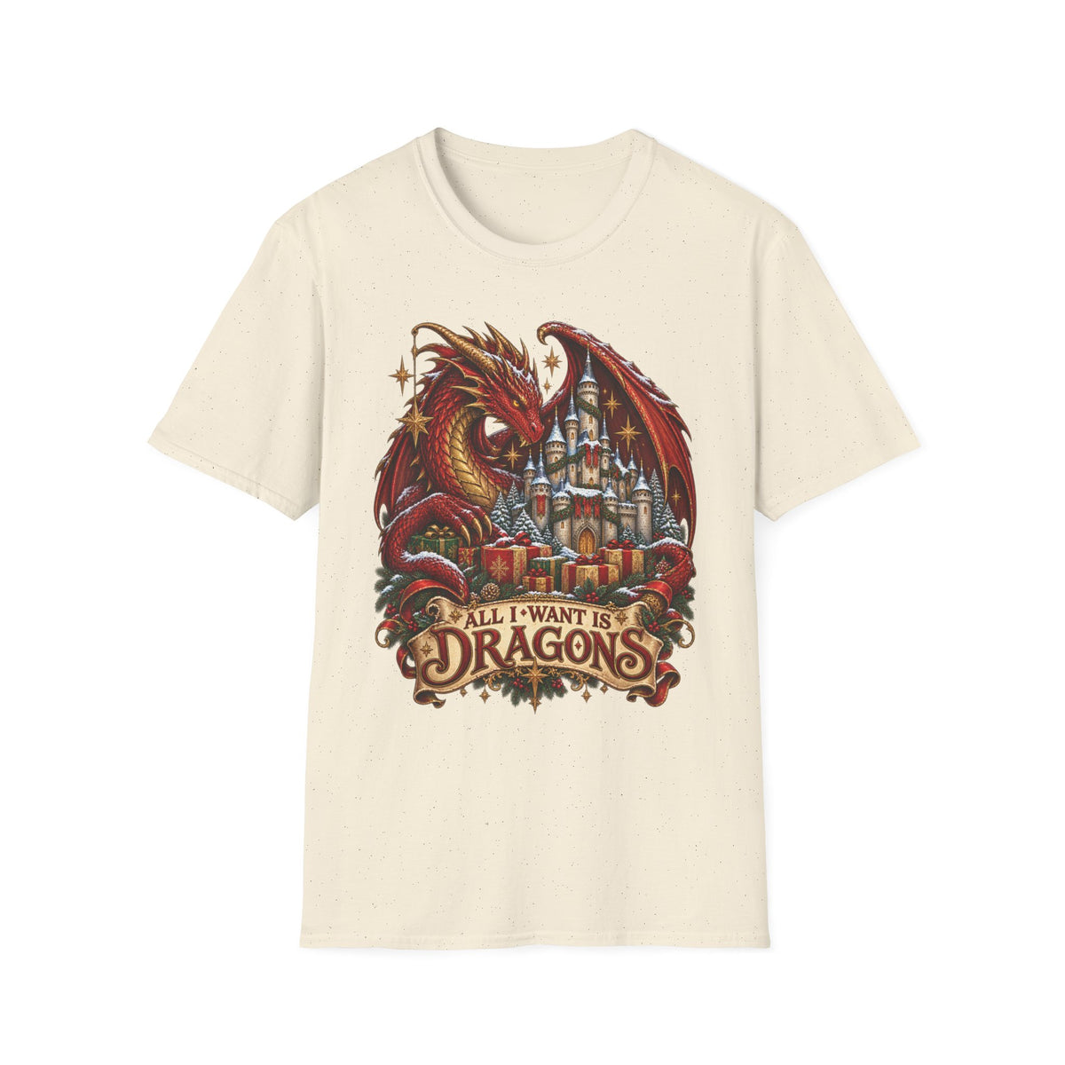 All I Want For Christmas | Dragon Castle T-Shirt