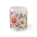 Pastel Pink Daisy Mug | Cute Floral Design