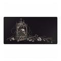 Gothic Skull & Lantern | Dark Fantasy Desk Pad with Key & Rose Accent