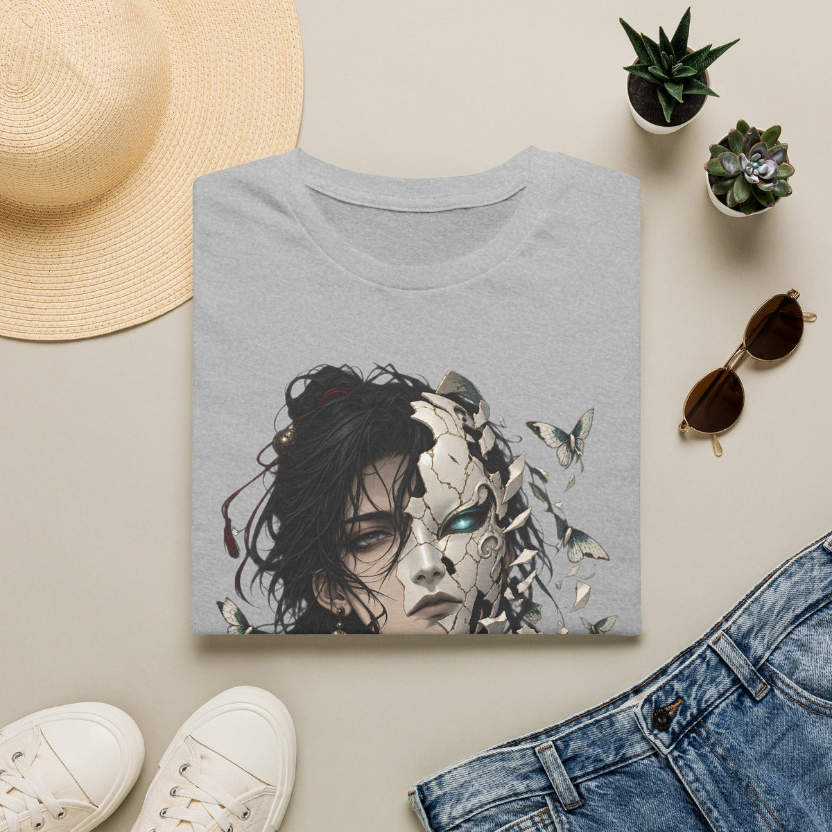 Mask Unfurls | Japanese Anime Style Mask Graphic Shirt