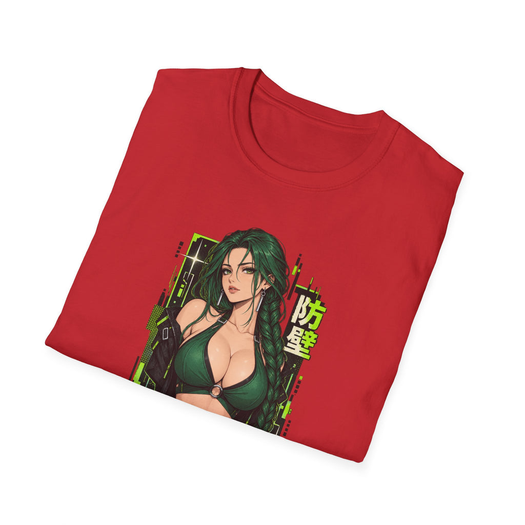Jade | Anime Green-Haired Sexy Pin Up Girl Warrior Graphic Shirt