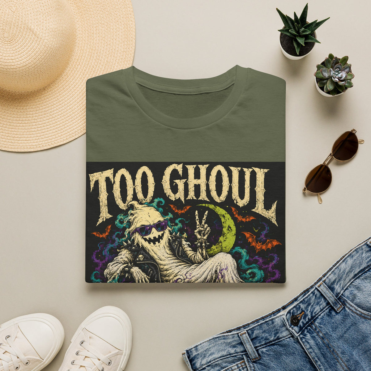 Too Ghoul For You T-Shirt — Retro Halloween Ghost Pumpkin Tee