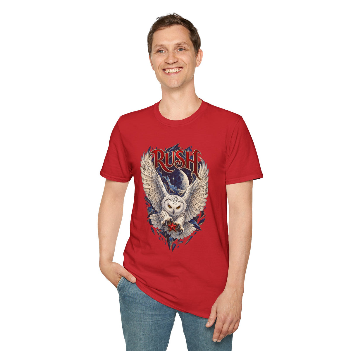 Rush | Fly by Night | Prog Rock | Owl Band Graphic T-Shirt