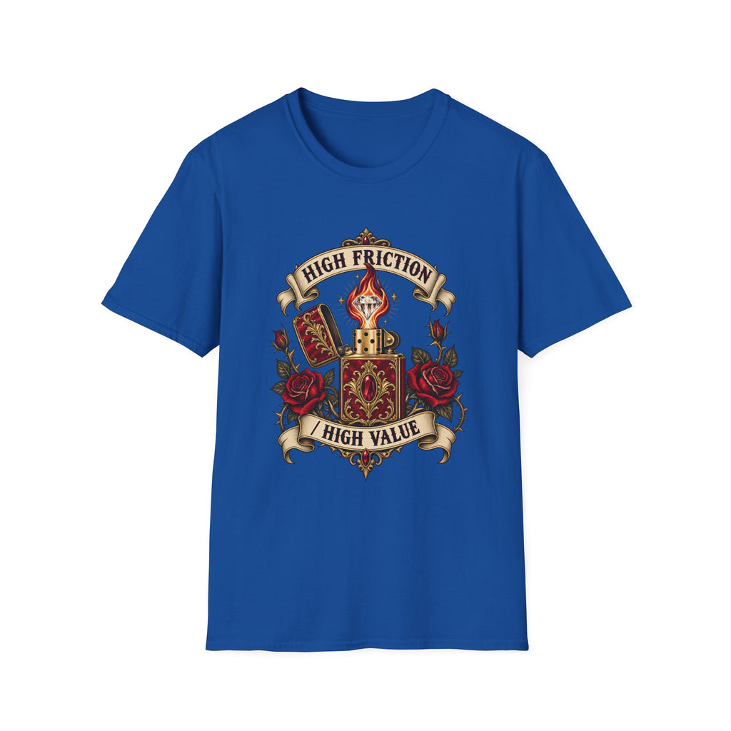 High Friction High Value | Vintage Tattoo Dice & Roses Graphic Tee
