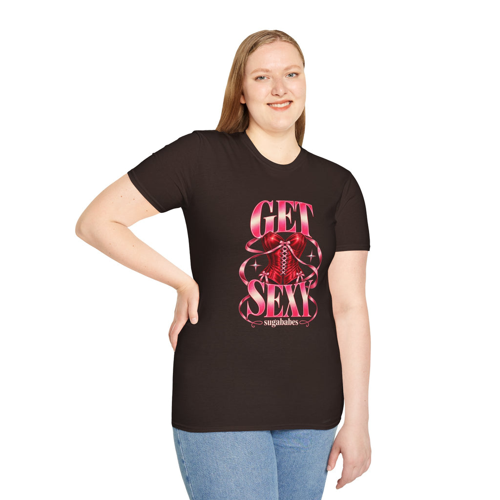 Get Sexy | Sugababes | Corset Retro Pink Y2K Vibe Graphic T Shirt