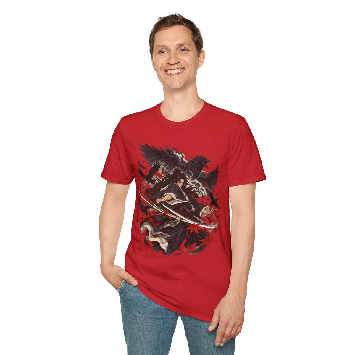 Raven Master | Japanese Samurai | Dark Fantasy T-Shirt