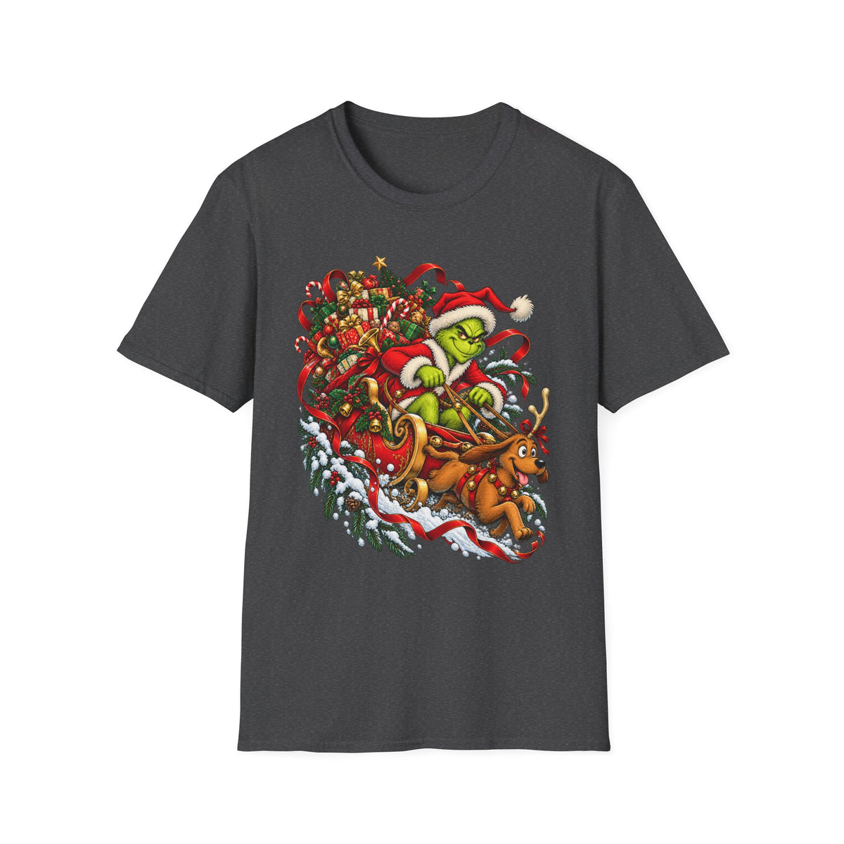 Grinch & Max Sleigh Ride | Funny Christmas T Shirt